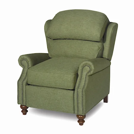Traditional Recliner with Rounded Bustle Back